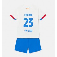 Fotballdrakt Barn Barcelona Jules Kounde #23 Bortedraktsett 2023-24 Kortermet (+ Korte bukser)